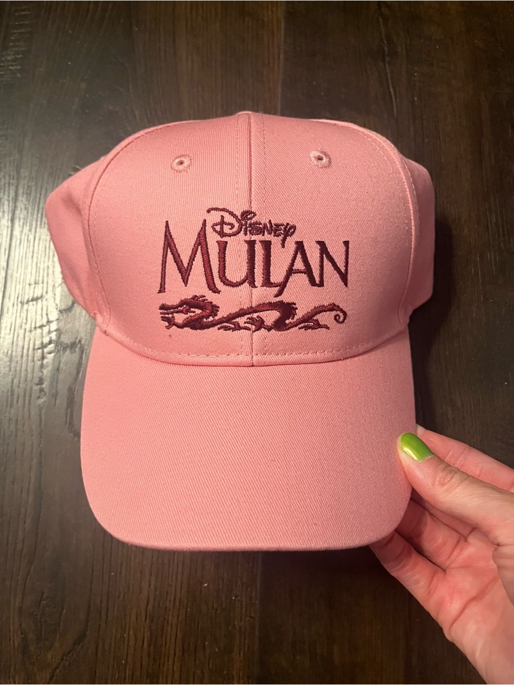 Disney Mulan Pink Embroidered Baseball Cap